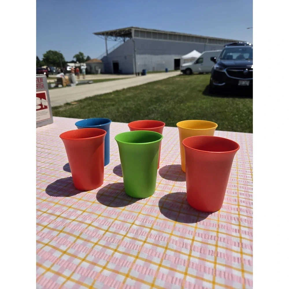 Lot Of 6 New -Vintage Kids Tupperware Kids Cups